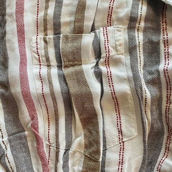 Japana Striped White Button-up Shirt Dress Womens Small - Picture 4 of 16